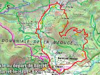 Barret sur Méouge - Hautes Alpes  Carte IGN