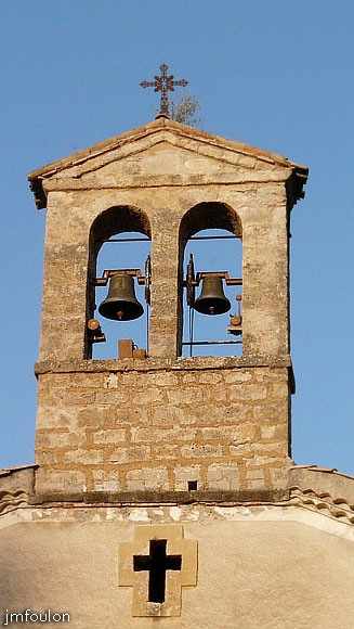 vaumeilh-80web.jpg - Eglise Saint-Marcellin d'Embrun - Le clocher-mur (Sud) au soleil couchant