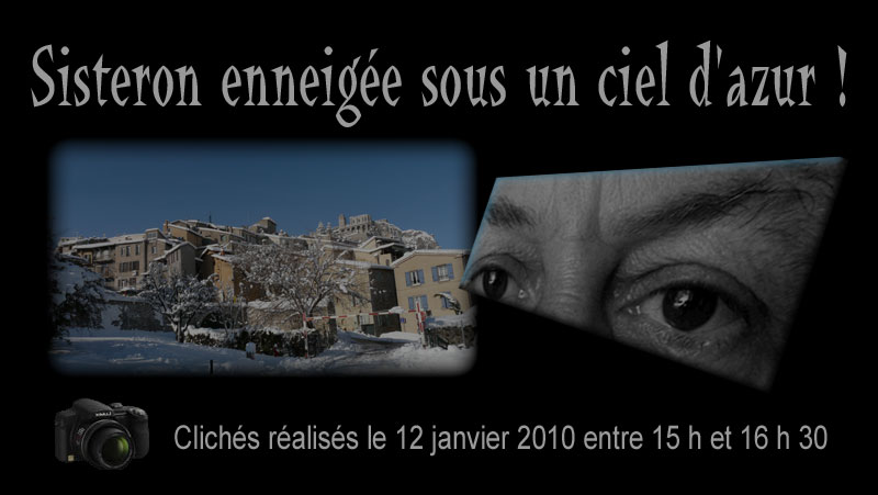 neige-11-1-2010-01.jpg - Une série de 49 photos de Sisteron enneigée sous le soleil ( clichés pris le 11et le 12/ janvier /2010 )