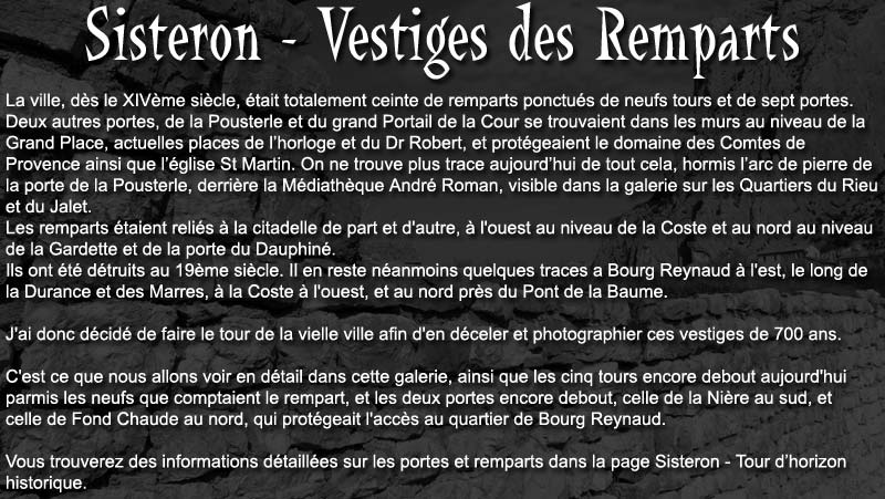 intro.jpg - Sisteron - Vestiges des Remparts - (XIIIème siècle).