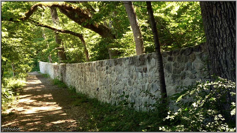 tallard-chateau-60web.jpg - Une partie du mur Nord du Parc. On trouve dans celui-ci de nombreux chênes plusieurs fois centenaires