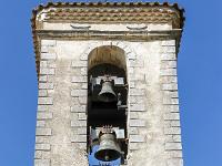 Revest-du-Bion  Eglise St Clair (XVe - XVIIe) - Le clocher et ses deux cloches ...