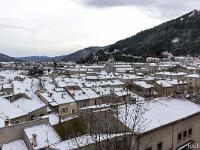 Sisteron - Premières chutes de neige  Vue sur la ville et ses toits blanchis