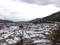 Sisteron - Premières chutes de neige  Vue sur la ville et ses toits blanchis