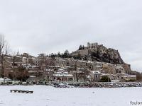 Sisteron - Premières chutes de neige  Vue sur la ville enneigée