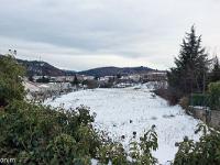 Sisteron - Premières chutes de neige  Les Marres et le quartier du Gand au loin