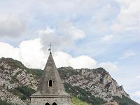 Sisteron  ND des Pommiers (XIIe)  - Cathédrale de style lombard-provençal - Le clocher et la grande rosace