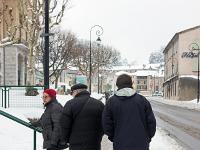 Sisteron sous la neige  Avenue de la Libération
