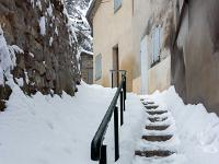 Sisteron sous la neige  Quartier de la Coste