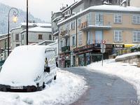 Sisteron sous la neige  Montée depuis les places de l'Horloge et Docteur Robert