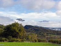 Brumes d'automne  Montagne de la Baume et de St Michel émergeants de la Brume (depuis le vieux Bevons)