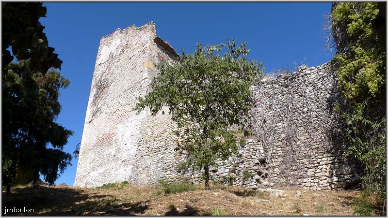 chateau-10web.jpg - Ancien donjon transformé en pigeonnier et murailles ouest du château