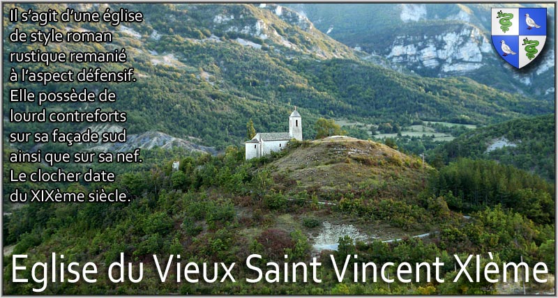 eglise-00web.jpg - Eglise fortifiée du Vieux Saint Vincent sur Jabron du XIème siècle