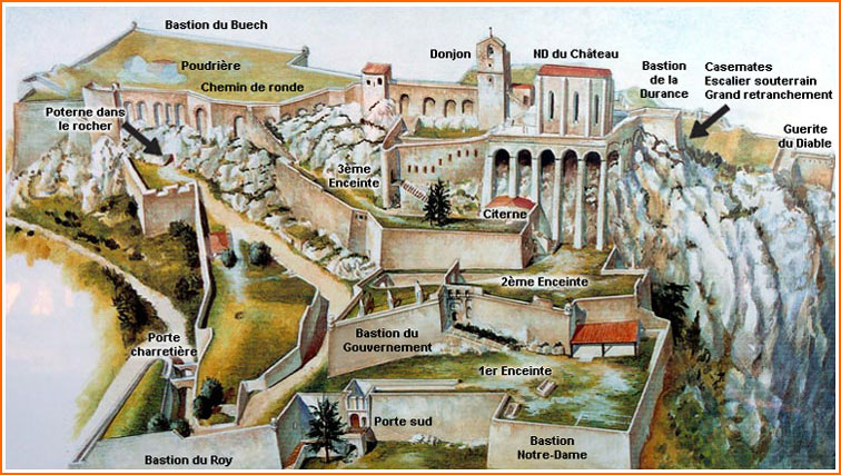 Plan de la Ciadelle de Sisteron