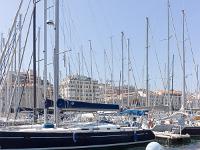 Marseille-Vieux Port - Frioul  Arrivée au Vieux Port - Concentrée la p'tite Dame !