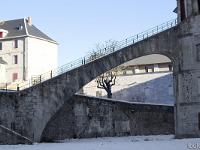 Place forte de Mont Dauphin - XVIIe  Caserne Rochambeau construite en 1771 et son escalier d'accès aux combles en arc-boutan