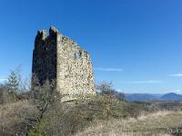 Vestiges du château de Châteauneuf de Chabre - XIIIe  Façades Ouest et Nord du donjon