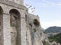 Citadelle de Sisteron  Vue sur une partie des 6 piliers sous la chapelle ND du Château