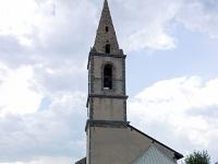 Saint Vincent les Forts (Ht Alpes)  Le clocher de l'église du village