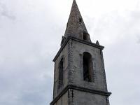 Saint Vincent les Forts (Ht Alpes)  Le clocher de l'église du village