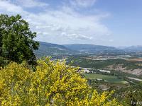 Sisteron - Tour du Molard - Mai 2020  La vallée du Buech et à droite le plateau de Soleillet