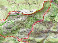 Montagne de Mare  Randonnée au départ de Pralonguet via le col de Verdun et la Faïrotte : Distance 16km - Dénivellé positif 731m
